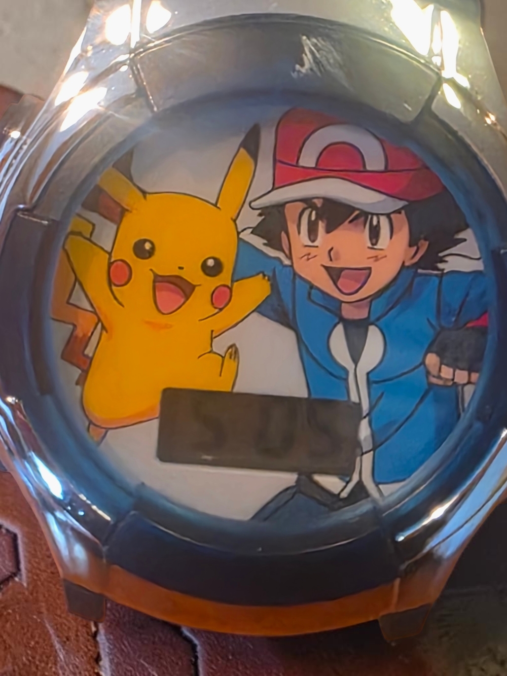 Vintage 1999 Pokemon Ash Pikachu Digital Watch Squirtle
